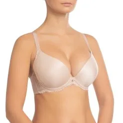 NIKOL DJUMON Nude Victoria Push Up Bra With Lace Sides