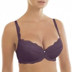 NIKOL DJUMON Black Currant Victoria Lace Push Up Bra