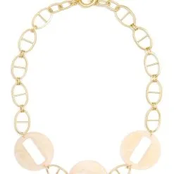 ZENZII Mariner Chain Collar Necklace With Resin Links