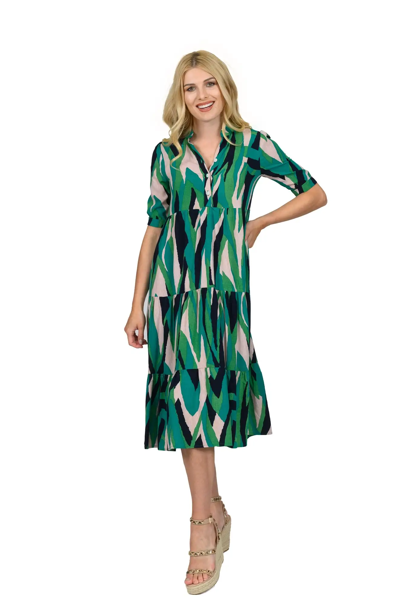 Scapa Lauren Perre Multi Color Dress Style 5999