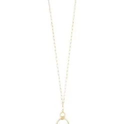 ZENZII Sheer Petals Gold Pendant Necklace