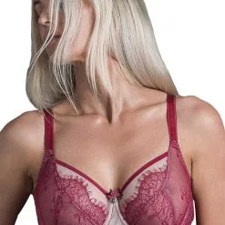 Fit Fully Yours Red Ava See-Thru Lace Bra
