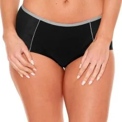 Fit Fully Yours Black Grey Pauline Boyshorts