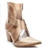 Matisse Anthem Bronze Snake Embossed Clear Vinyl Booties