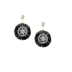 ZENZII Raffia Pinwheel Drop Earring