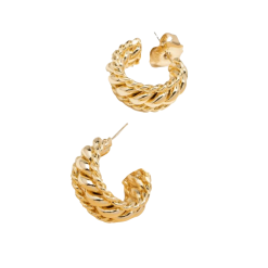 ZENZII Double Braided Huggie Earring
