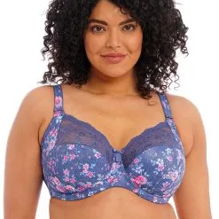 ELOMI Denim Floral Morgan Bra