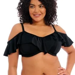 ELOMI Blk Plain Sailing Bikini Top