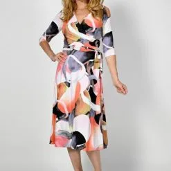Frank Lyman Fit And Flare Wrap Dress #236210