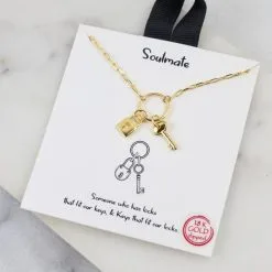 Caroline Hill Soulmate Lock & Key Necklace