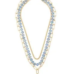 ZENZII Layered Lucite And Chains Pendant Necklace