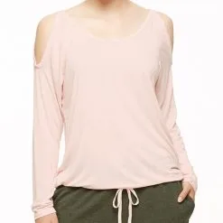 Fleurt Dusty Rose Cold Shoulder Top