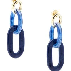 ZENZII Marbled Links Drop Earrings