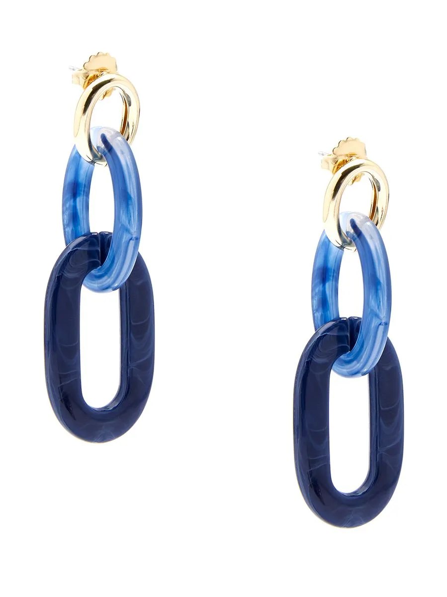 ZENZII Marbled Links Drop Earrings