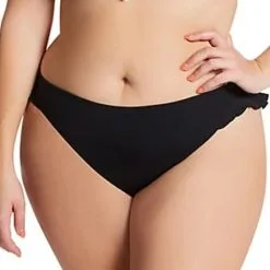 ELOMI Blk Plain Sailing High Leg Brief