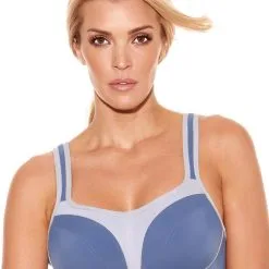 Fit Fully Yours Blue Silver Pauline Sports Bra